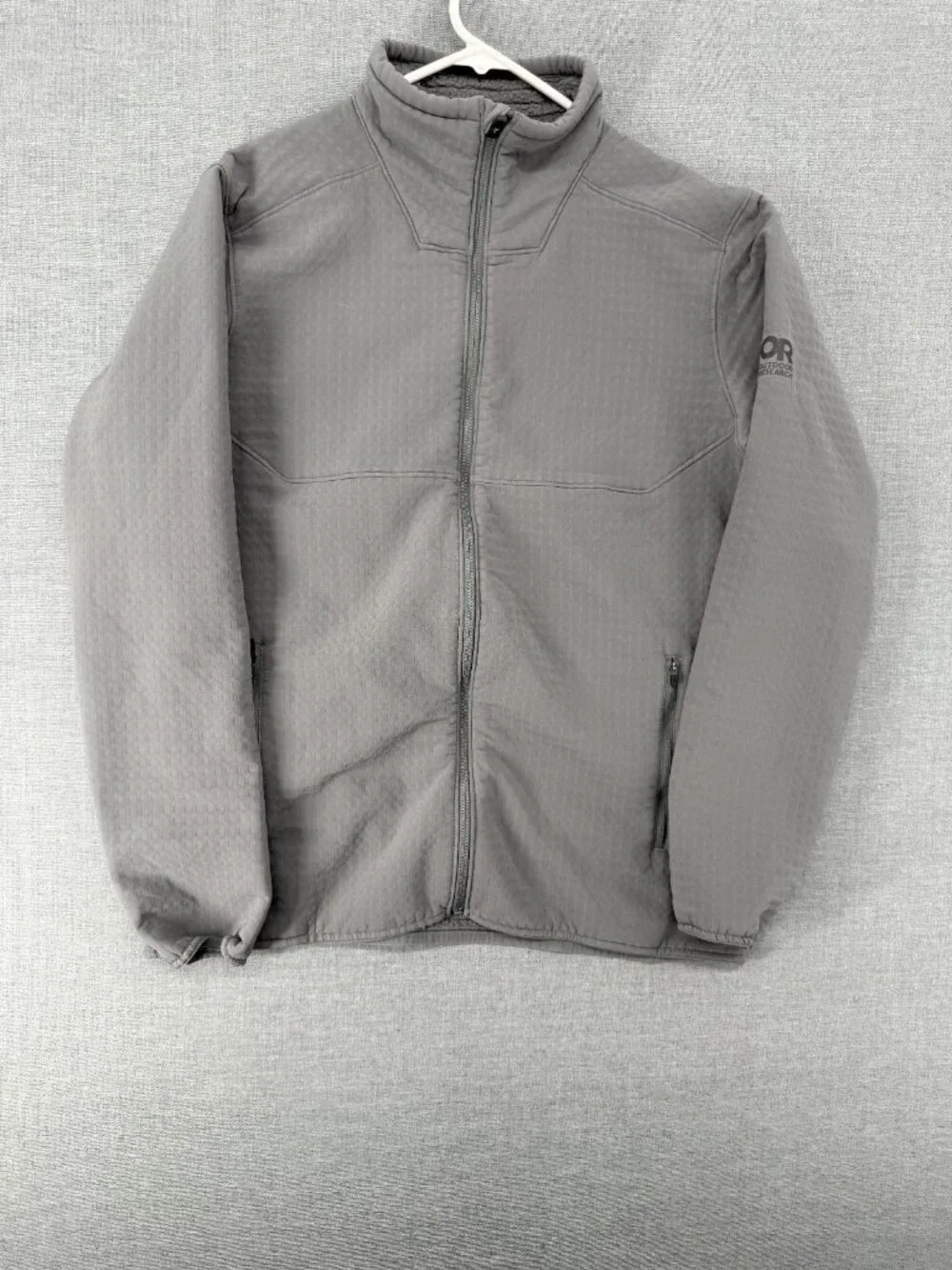 Outdoor Research Grid Fleece Full Zip Soft Shell Jacket Mens L Hiking OR322264
